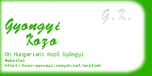 gyongyi kozo business card