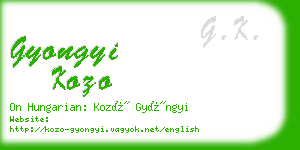 gyongyi kozo business card
